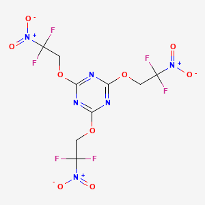 molecular formula C9H6F6N6O9 B5230583 2,4,6-tris(2,2-difluoro-2-nitroethoxy)-1,3,5-triazine 