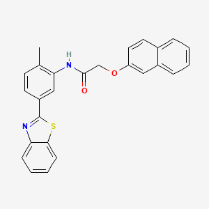 molecular formula C26H20N2O2S B5230607 N-[5-(1,3-benzothiazol-2-yl)-2-methylphenyl]-2-(2-naphthyloxy)acetamide 