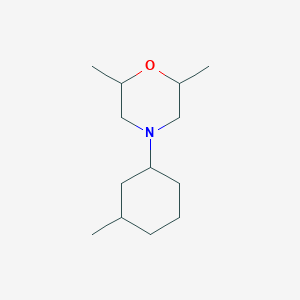 molecular formula C13H25NO B5230610 2,6-dimethyl-4-(3-methylcyclohexyl)morpholine 