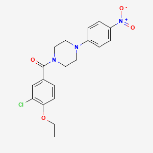 molecular formula C19H20ClN3O4 B5230617 1-(3-chloro-4-ethoxybenzoyl)-4-(4-nitrophenyl)piperazine 
