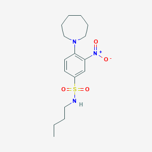 molecular formula C16H25N3O4S B5230638 4-(1-azepanyl)-N-butyl-3-nitrobenzenesulfonamide 
