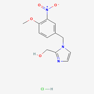 molecular formula C12H14ClN3O4 B5230665 [1-(4-methoxy-3-nitrobenzyl)-1H-imidazol-2-yl]methanol hydrochloride 