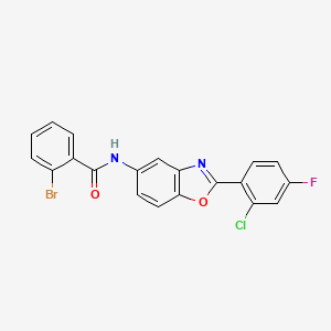 molecular formula C20H11BrClFN2O2 B5230684 2-bromo-N-[2-(2-chloro-4-fluorophenyl)-1,3-benzoxazol-5-yl]benzamide 