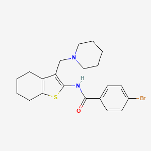 molecular formula C21H25BrN2OS B5230718 4-bromo-N-[3-(1-piperidinylmethyl)-4,5,6,7-tetrahydro-1-benzothien-2-yl]benzamide 