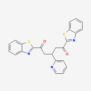 molecular formula C24H17N3O2S2 B5230720 1,5-bis(1,3-benzothiazol-2-yl)-3-(2-pyridinyl)-1,5-pentanedione 