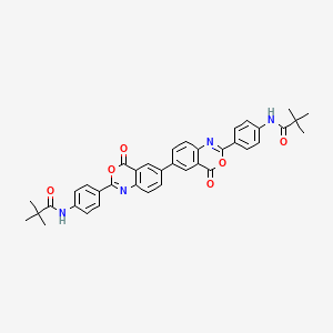 molecular formula C38H34N4O6 B5230736 N,N'-[(4,4'-dioxo-4H,4'H-6,6'-bi-3,1-benzoxazine-2,2'-diyl)di-4,1-phenylene]bis(2,2-dimethylpropanamide) 