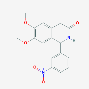 molecular formula C17H16N2O5 B5230762 6,7-dimethoxy-1-(3-nitrophenyl)-1,4-dihydro-3(2H)-isoquinolinone 