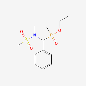 molecular formula C12H20NO4PS B5230814 ethyl methyl[[methyl(methylsulfonyl)amino](phenyl)methyl]phosphinate 