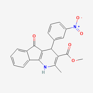 methyl 2-methyl-4-(3-nitrophenyl)-5-oxo-4,5-dihydro-1H-indeno[1,2-b]pyridine-3-carboxylate