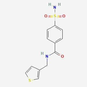molecular formula C12H12N2O3S2 B5230832 4-(aminosulfonyl)-N-(3-thienylmethyl)benzamide 
