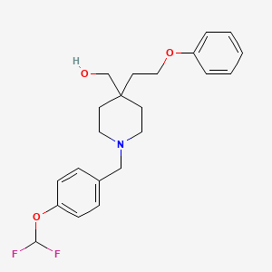 molecular formula C22H27F2NO3 B5230835 [1-[4-(difluoromethoxy)benzyl]-4-(2-phenoxyethyl)-4-piperidinyl]methanol 