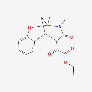 molecular formula C17H19NO5 B5230856 ethyl (9,10-dimethyl-11-oxo-8-oxa-10-azatricyclo[7.3.1.0~2,7~]trideca-2,4,6-trien-12-yl)(oxo)acetate CAS No. 6297-35-4