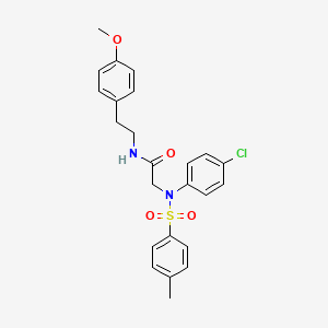 molecular formula C24H25ClN2O4S B5230863 N~2~-(4-chlorophenyl)-N~1~-[2-(4-methoxyphenyl)ethyl]-N~2~-[(4-methylphenyl)sulfonyl]glycinamide 