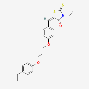 molecular formula C23H25NO3S2 B5230888 3-ethyl-5-{4-[3-(4-ethylphenoxy)propoxy]benzylidene}-2-thioxo-1,3-thiazolidin-4-one 
