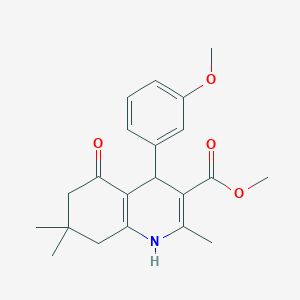 molecular formula C21H25NO4 B5230929 methyl 4-(3-methoxyphenyl)-2,7,7-trimethyl-5-oxo-1,4,5,6,7,8-hexahydro-3-quinolinecarboxylate 