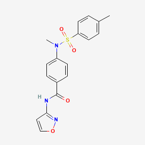 molecular formula C18H17N3O4S B5230941 N-3-isoxazolyl-4-{methyl[(4-methylphenyl)sulfonyl]amino}benzamide 