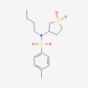 molecular formula C15H23NO4S2 B5230950 N-butyl-N-(1,1-dioxidotetrahydro-3-thienyl)-4-methylbenzenesulfonamide 