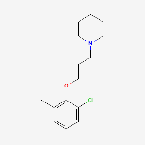 molecular formula C15H22ClNO B5230952 1-[3-(2-chloro-6-methylphenoxy)propyl]piperidine 