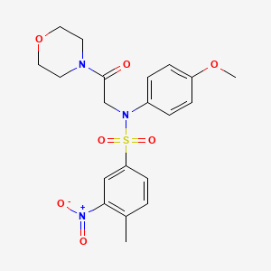 molecular formula C20H23N3O7S B5230968 N-(4-methoxyphenyl)-4-methyl-N-[2-(4-morpholinyl)-2-oxoethyl]-3-nitrobenzenesulfonamide 