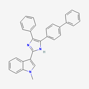 molecular formula C30H23N3 B5231005 3-[5-(4-biphenylyl)-4-phenyl-1H-imidazol-2-yl]-1-methyl-1H-indole 