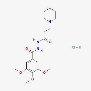 molecular formula C18H28ClN3O5 B5231012 3,4,5-trimethoxy-N'-[3-(1-piperidinyl)propanoyl]benzohydrazide hydrochloride 