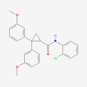 molecular formula C24H22ClNO3 B5231049 N-(2-chlorophenyl)-2,2-bis(3-methoxyphenyl)cyclopropanecarboxamide 