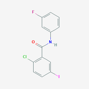 molecular formula C13H8ClFINO B5231057 2-chloro-N-(3-fluorophenyl)-5-iodobenzamide 