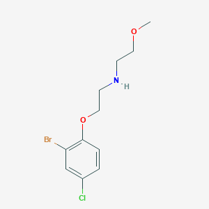 molecular formula C11H15BrClNO2 B5231088 2-(2-bromo-4-chlorophenoxy)-N-(2-methoxyethyl)ethanamine 