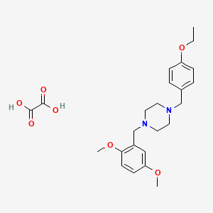 molecular formula C24H32N2O7 B5231098 1-(2,5-dimethoxybenzyl)-4-(4-ethoxybenzyl)piperazine oxalate 