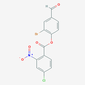 2-bromo-4-formylphenyl 4-chloro-2-nitrobenzoate