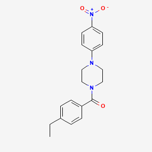 molecular formula C19H21N3O3 B5231219 1-(4-ethylbenzoyl)-4-(4-nitrophenyl)piperazine 