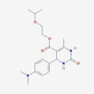 molecular formula C19H27N3O4 B5231223 2-isopropoxyethyl 4-[4-(dimethylamino)phenyl]-6-methyl-2-oxo-1,2,3,4-tetrahydro-5-pyrimidinecarboxylate 
