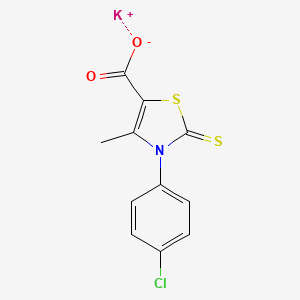 molecular formula C11H7ClKNO2S2 B5231252 potassium 3-(4-chlorophenyl)-4-methyl-2-thioxo-2,3-dihydro-1,3-thiazole-5-carboxylate 