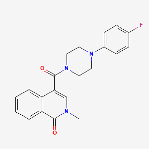 molecular formula C21H20FN3O2 B5231271 4-{[4-(4-fluorophenyl)-1-piperazinyl]carbonyl}-2-methyl-1(2H)-isoquinolinone 