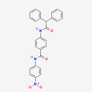 molecular formula C27H21N3O4 B5231292 4-[(diphenylacetyl)amino]-N-(4-nitrophenyl)benzamide 