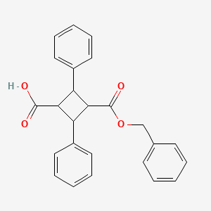 molecular formula C25H22O4 B5231298 3-[(benzyloxy)carbonyl]-2,4-diphenylcyclobutanecarboxylic acid 