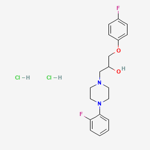 molecular formula C19H24Cl2F2N2O2 B5231329 1-(4-fluorophenoxy)-3-[4-(2-fluorophenyl)-1-piperazinyl]-2-propanol dihydrochloride 