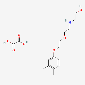molecular formula C16H25NO7 B5231332 2-({2-[2-(3,4-dimethylphenoxy)ethoxy]ethyl}amino)ethanol ethanedioate (salt) 
