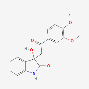 molecular formula C18H17NO5 B5231343 3-[2-(3,4-dimethoxyphenyl)-2-oxoethyl]-3-hydroxy-1,3-dihydro-2H-indol-2-one CAS No. 5537-96-2