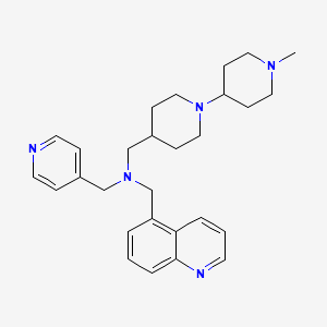 molecular formula C28H37N5 B5231354 1-(1'-methyl-1,4'-bipiperidin-4-yl)-N-(4-pyridinylmethyl)-N-(5-quinolinylmethyl)methanamine 