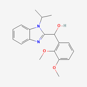 molecular formula C19H22N2O3 B5231360 (2,3-dimethoxyphenyl)(1-isopropyl-1H-benzimidazol-2-yl)methanol 