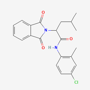 molecular formula C21H21ClN2O3 B5231371 N-(4-chloro-2-methylphenyl)-2-(1,3-dioxo-1,3-dihydro-2H-isoindol-2-yl)-4-methylpentanamide 