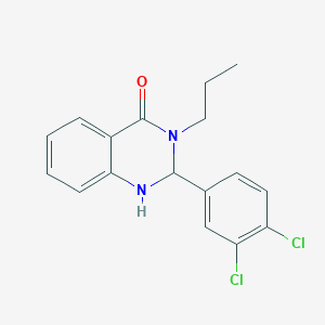 molecular formula C17H16Cl2N2O B5231390 2-(3,4-dichlorophenyl)-3-propyl-2,3-dihydro-4(1H)-quinazolinone 