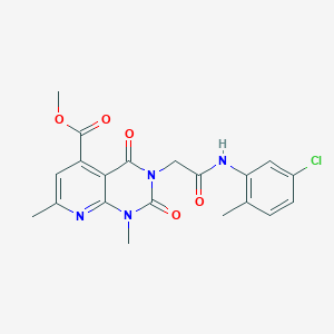 molecular formula C20H19ClN4O5 B5231397 methyl 3-{2-[(5-chloro-2-methylphenyl)amino]-2-oxoethyl}-1,7-dimethyl-2,4-dioxo-1,2,3,4-tetrahydropyrido[2,3-d]pyrimidine-5-carboxylate 