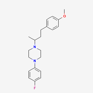molecular formula C21H27FN2O B5231402 1-(4-fluorophenyl)-4-[3-(4-methoxyphenyl)-1-methylpropyl]piperazine 