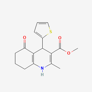 molecular formula C16H17NO3S B5231408 methyl 2-methyl-5-oxo-4-(2-thienyl)-1,4,5,6,7,8-hexahydro-3-quinolinecarboxylate 