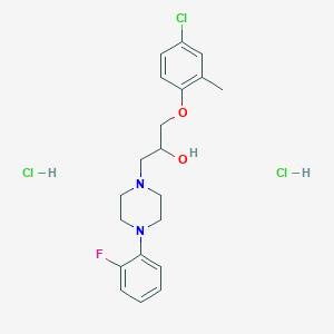 molecular formula C20H26Cl3FN2O2 B5231429 1-(4-chloro-2-methylphenoxy)-3-[4-(2-fluorophenyl)-1-piperazinyl]-2-propanol dihydrochloride 
