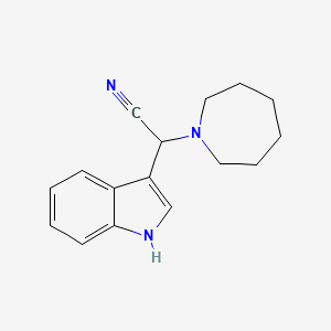 molecular formula C16H19N3 B5231432 1-azepanyl(1H-indol-3-yl)acetonitrile 