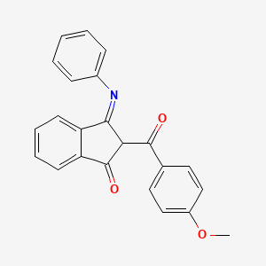 molecular formula C23H17NO3 B5231464 2-(4-methoxybenzoyl)-3-(phenylimino)-1-indanone 