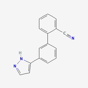 molecular formula C16H11N3 B5231466 3'-(1H-pyrazol-3-yl)-2-biphenylcarbonitrile 